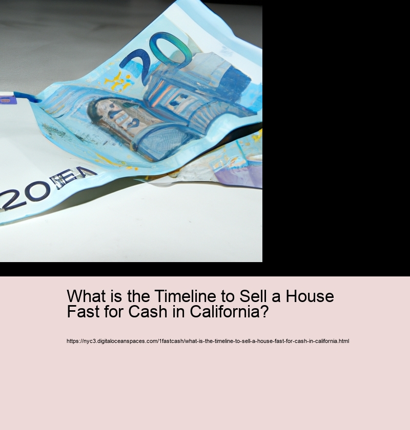 What is the Timeline to Sell a House Fast for Cash in California?